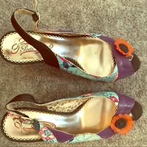 Poetic License Purple and Orange Heels